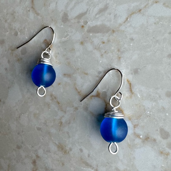 NWOT Tuckernuck Seaglass Orb Earrings - Picture 4 of 6